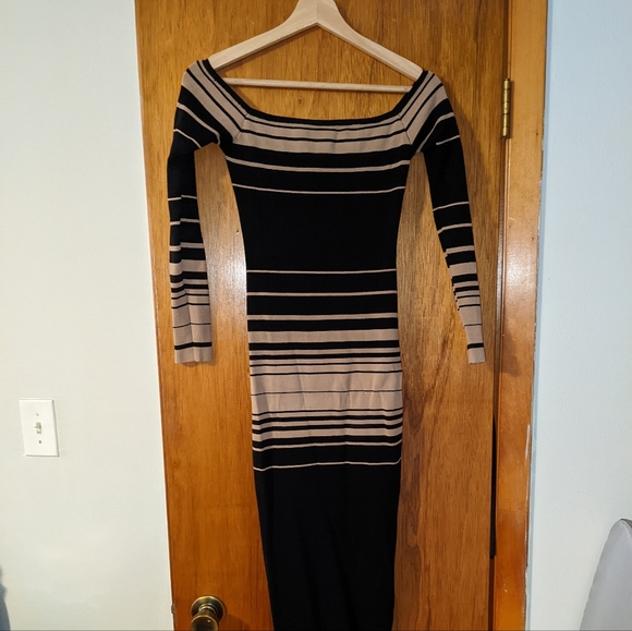 Black and tan sweater dress size medium - Picture 2 of 2